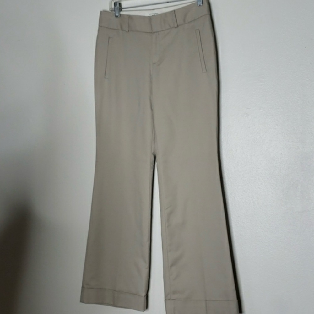 NEW Banana Republic Martin fit Trouser 718 Taupe Retro Wide Leg Pants Sleek Chic